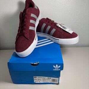 adidas Campus Vulc Men's Size 9.5 Shoe, Maroon/White/Gray, NIB